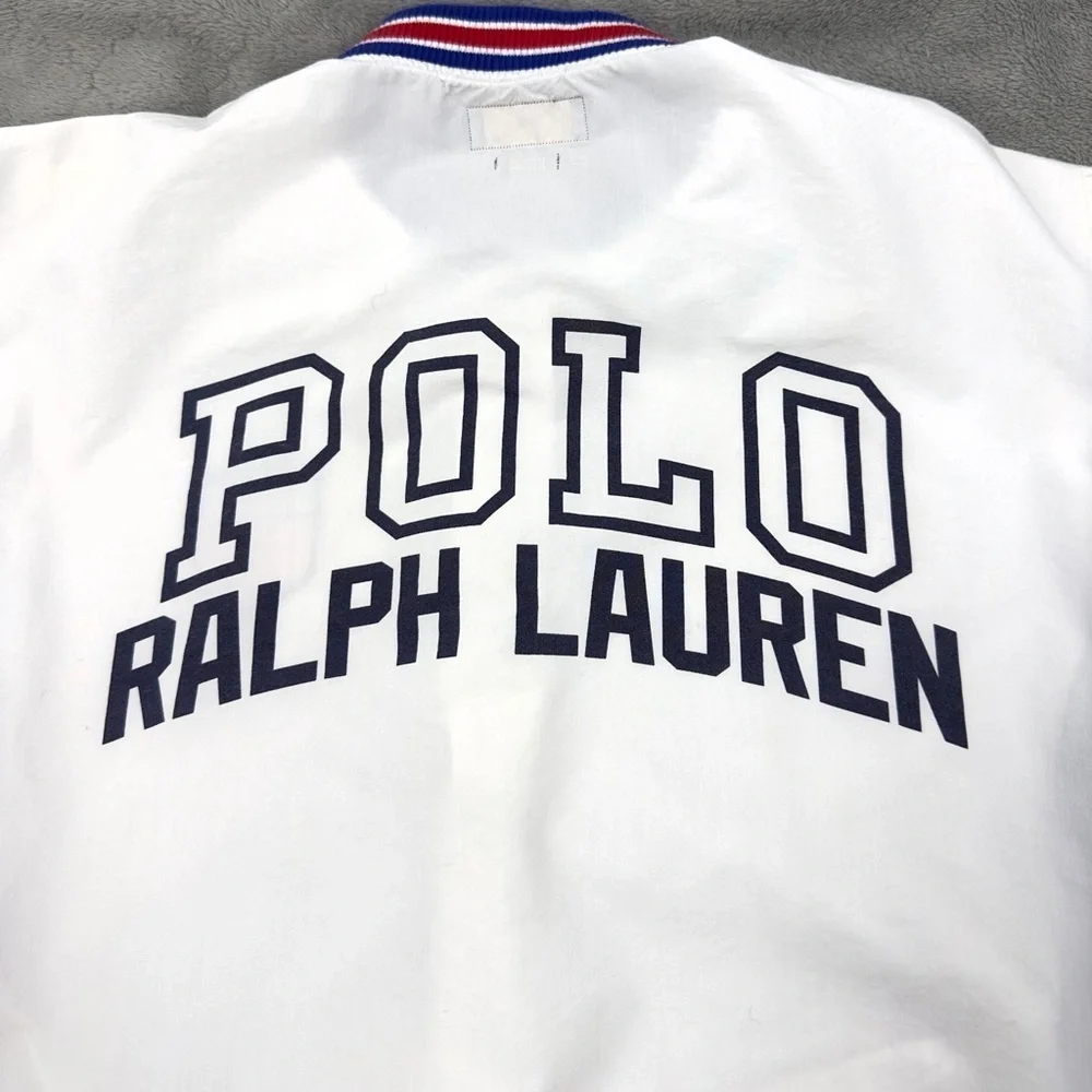 Polo Ralph Lauren Warm Up Shirt Mens Small Shield Jacket Classic Fit Preppy USA